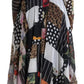 Multicolor Patchwork Floral Leopard Dress