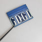 Blue Calf Leather DG Logo Monogram Card Holder Wallet