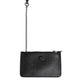 Black Leather Chain Link Mens Coin Purse Key Clip Holder Wallet