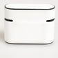 White Black Rubber Logo Embossed Accessory Airpods Case