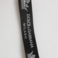 Black Silver Nylon DG Crown Men's Holder Keychain Keyring