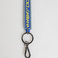 Blue Yellow DG Rubber Logo Silver Men's Holder Keyring