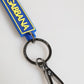 Blue Yellow DG Rubber Logo Silver Men's Holder Keyring