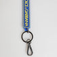 Blue Yellow DG Rubber Logo Silver Men's Holder Keyring