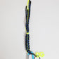 Blue Yellow Leather Tape String DG Logo Keychain Keyring