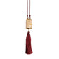 White Pearl Resin Gold Metal Red Tassel Pendant Bag
