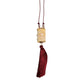 White Pearl Resin Gold Metal Red Tassel Pendant Bag