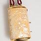 White Resin Gold Metal Crossbody Mini Purse Pendant Bag