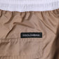 Brown White Polyester Re-Edition Shorts Swimwear