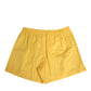 Yellow Cotton Elastic Waistband Short Swimwear