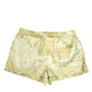 Yellow World Map Polyester Elastic Waistband Swimwear
