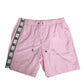Pink Nylon Logo Side Stripe Beachwear Men Swimwear