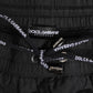 Black Nylon KING Sideband Men Boxer Shorts Swimwear