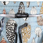 Blue Seashell Print Nylon Men Shorts Swimwear