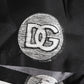Black Silk Ancient Coin Print Boxer Short Swimwear