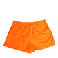 Orange Polyester Beachwear Men Shorts Swimwear