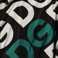 Black White Logo Print Hooded Coat Men Jacket
