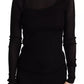 Black Turtleneck Form Fitting Pullover Sweater