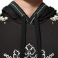 KING Black Orchid Floral Crown Logo Hoodie Sweater