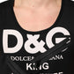 Black Cotton Sleeveless Tank Top DG Logo Men T-shirt