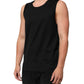 Black Cotton Sleeveless Underwear Men Tank Top