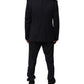 Black 3 Piece Wool Silk Blend Suit SICILIA