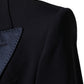 Black 3 Piece Wool Silk Blend Suit SICILIA
