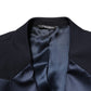 Black 3 Piece Wool Silk Blend Suit SICILIA