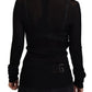 Black Turtleneck Slim Fit Pullover Sweater