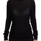 Black Turtleneck Slim Fit Pullover Sweater