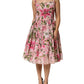 Pink Floral Lily Print Midi Sleeveless Dress