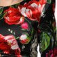 Black Floral Fiori Pittorici Bodycon Dress