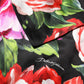 Black Floral Fiori Pittorici Bodycon Dress