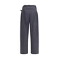Gray Cotton Casual Pants