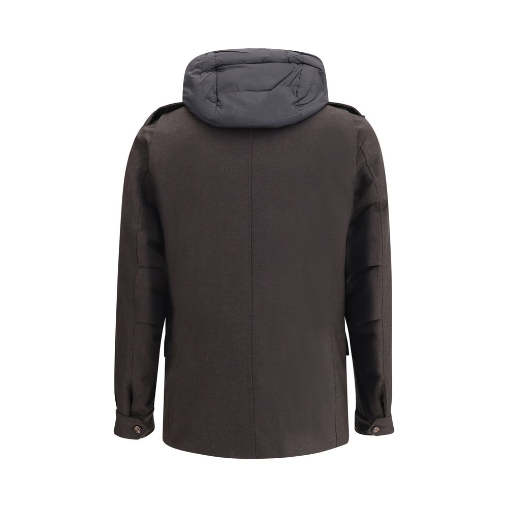 Brown Fleece Wool Coat