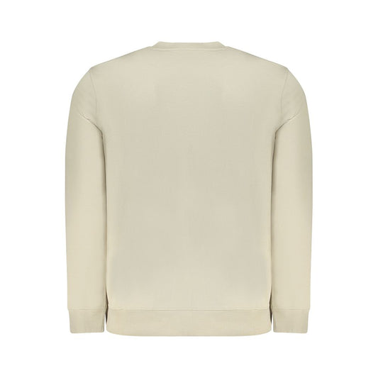 Beige Cotton Men Sweatshirt