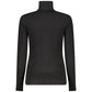 Black Viscose Women Sweater