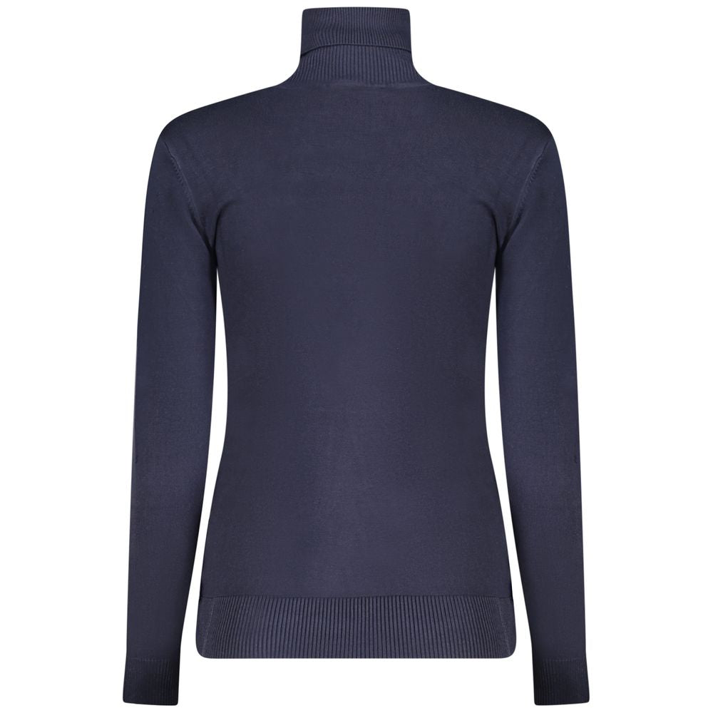 Blue Viscose Women Sweater