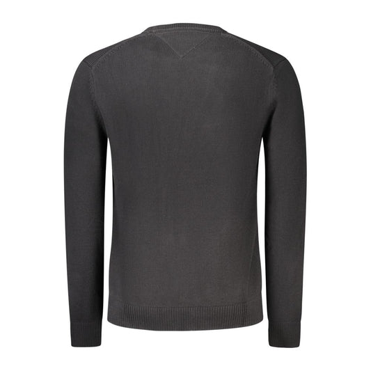 Black Cotton Men Sweater