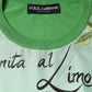 Green Lemon Print Pullover Silk Women Sweater