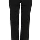 Black Stretch Straight Fit Dress Trousers Pants