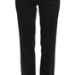 Black Stretch Straight Fit Dress Trousers Pants
