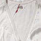 White Silk Blend Lace Trim Sleeveless V-Neck Women’s Top