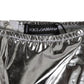 Silver Metallic High Waist Bikini Bottom Women  Underwear