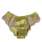 Green Silk Satin Lace Trim New Slip Underwear
