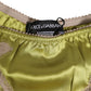 Green Silk Satin Lace Trim New Slip Underwear