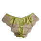 Green Silk Satin Lace Trim New Slip Underwear