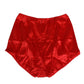 Red Silk Satin High-Waist Briefs Women Underwear