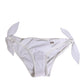 White Side Tie Logo Bikini Bottom Underwear