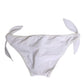 White Side Tie Logo Bikini Bottom Underwear